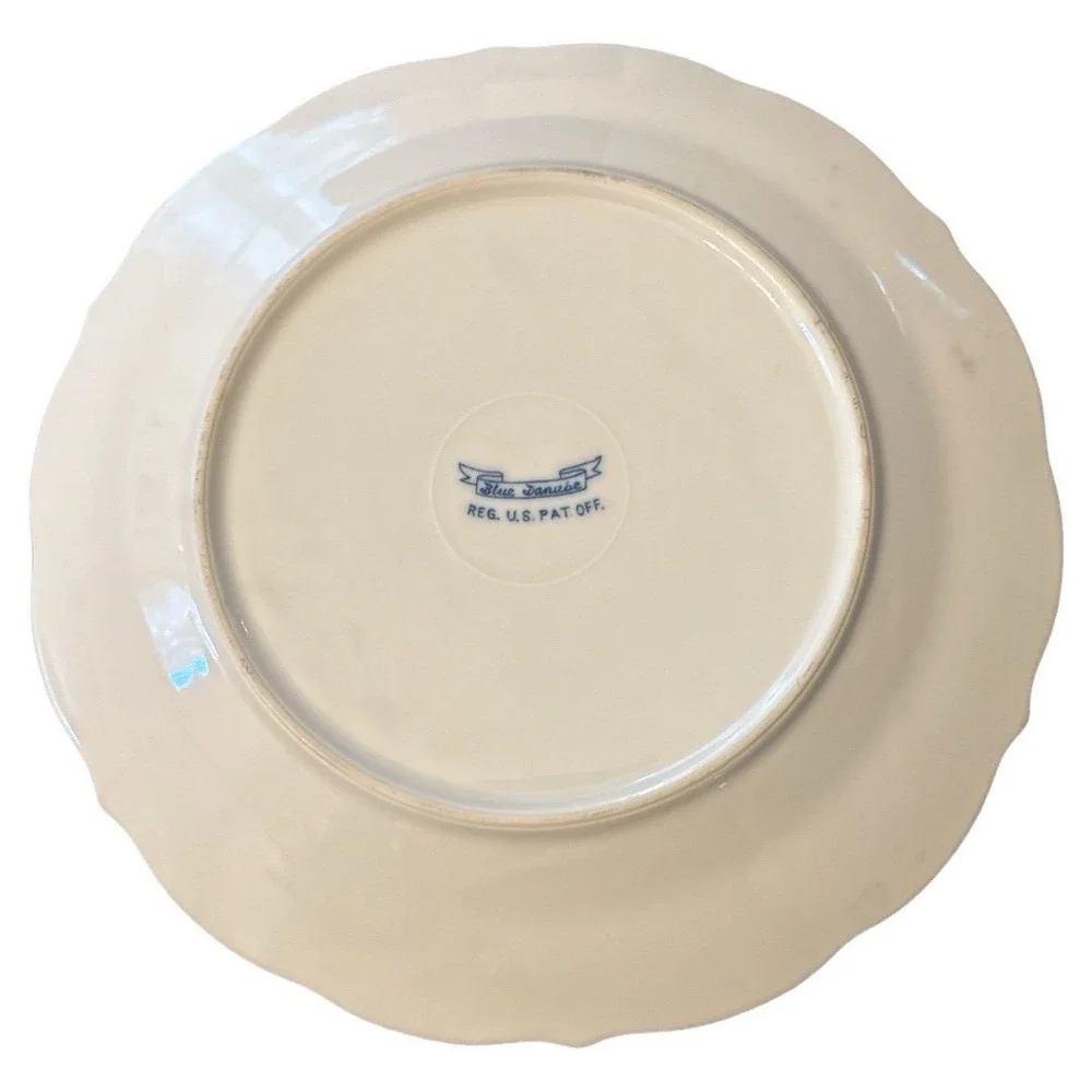 Blue Danube Floral Dinner Plates Set of 8 Blue Onion‎ Scalloped Edge